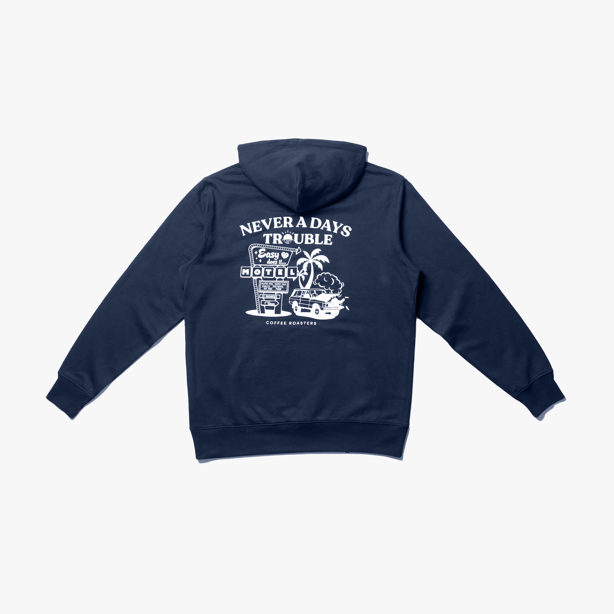 NEVER A DAYS TROUBLE Stanley Stella Hoodie BLACK