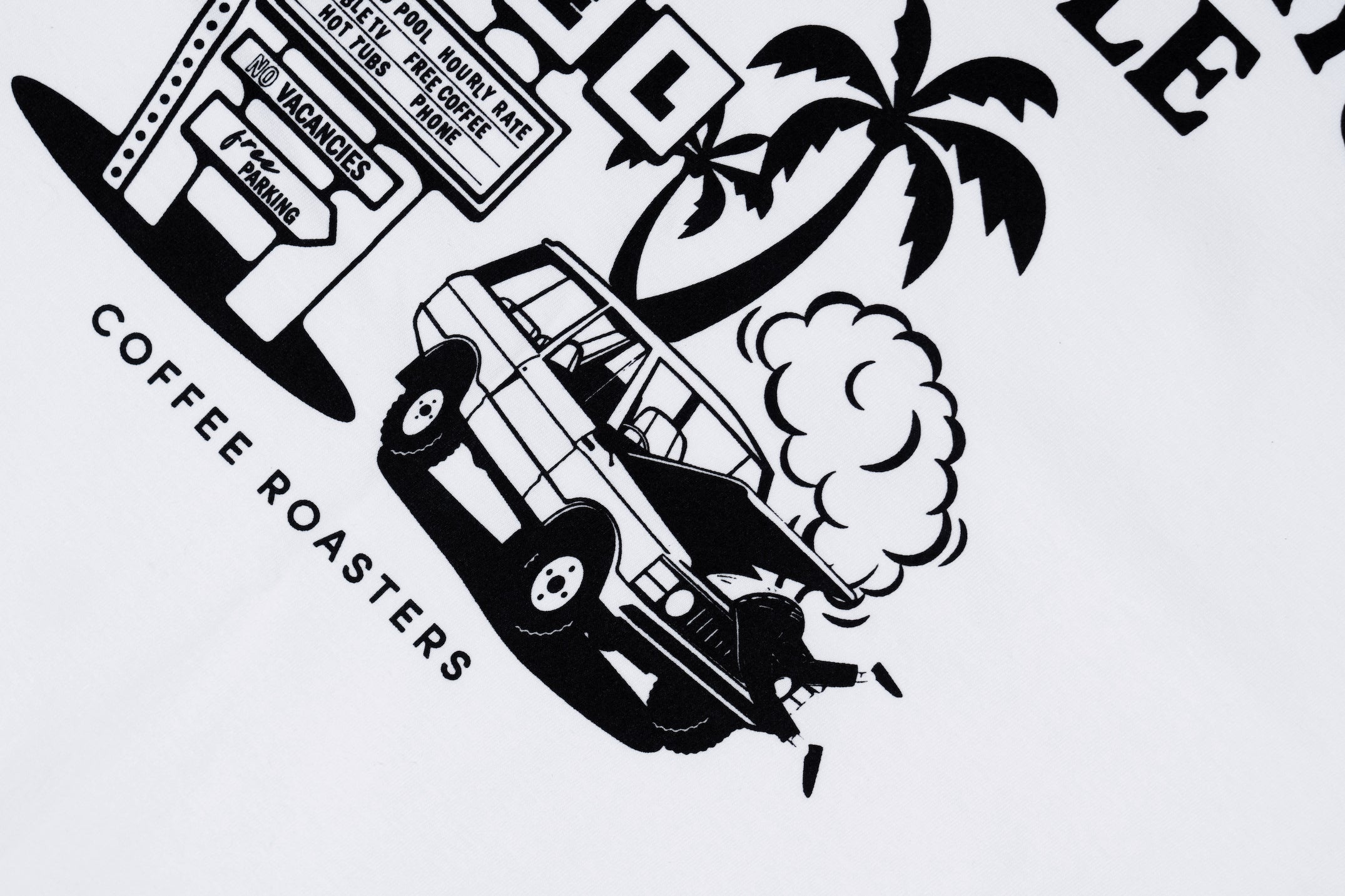 NEVER A DAYS TROUBLE Old School structured Tee- White